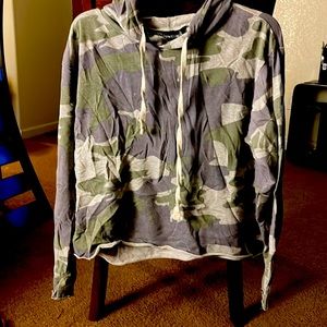 Army Green and Gray Hoodie